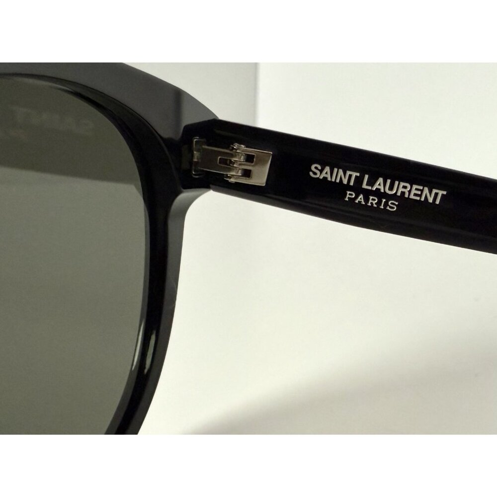 Saint Lauren Paris SL M25/K 001 Black Sunglasses 58mm Handmade in Italy Unisex - Picture 6 of 15